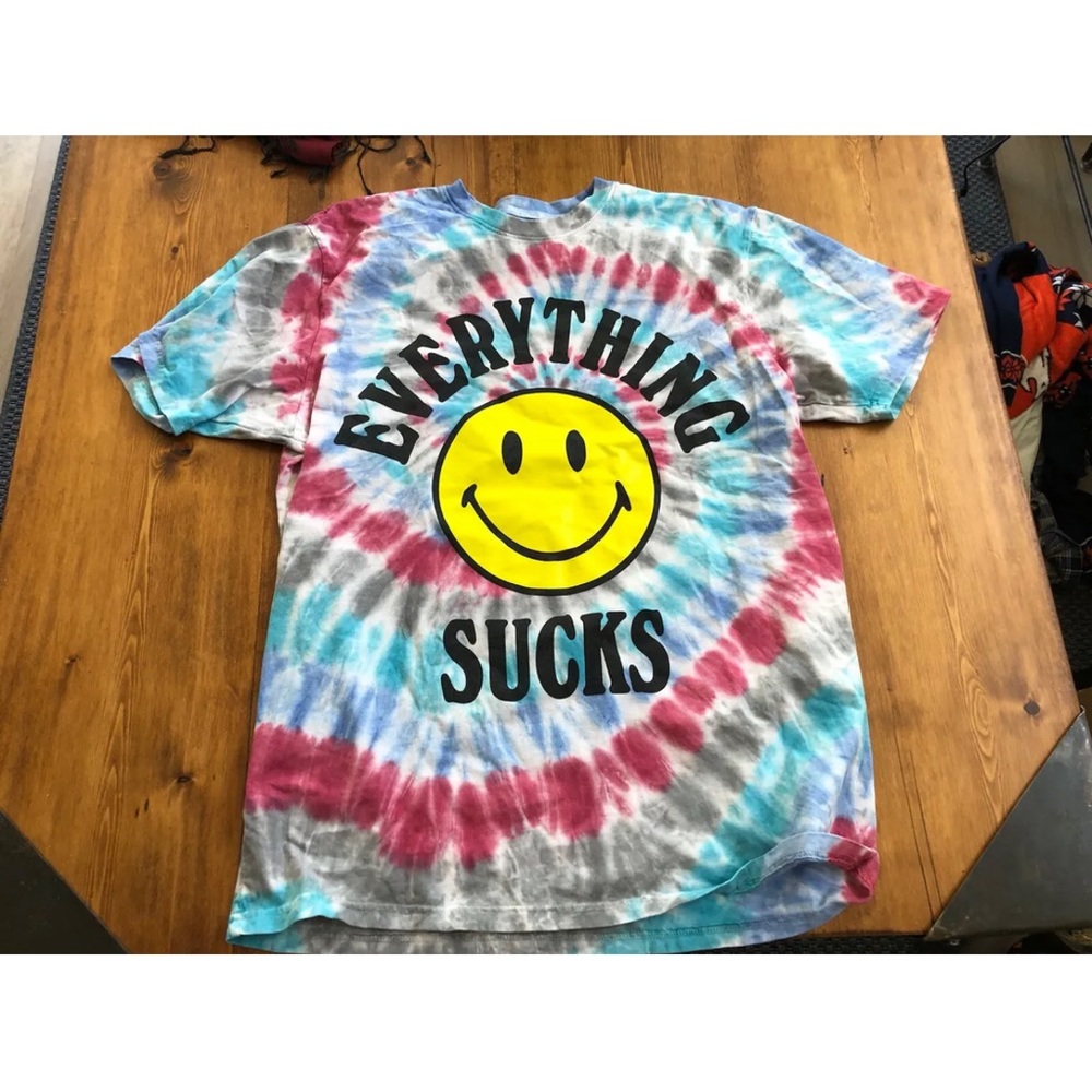 Chinatown Market Everything Sucks Tie Dye Shirt.